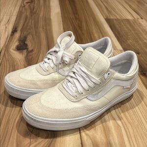 Vans Cream Classic Low-Top Sneakers